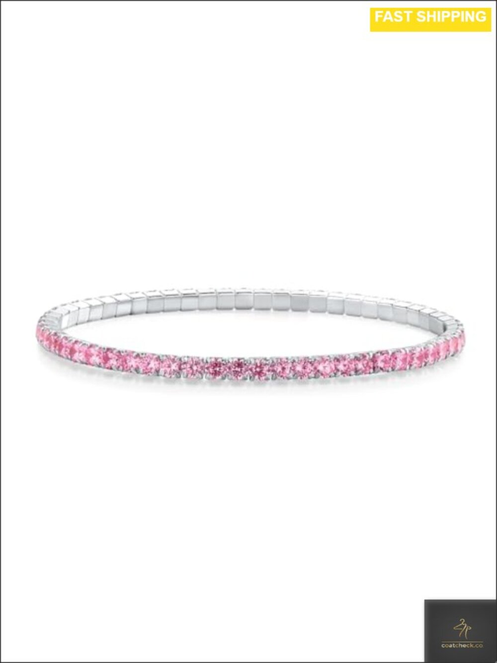 3mm 925 Sterling Silver Stretch Tennis Bracelet Adjustable Stackable